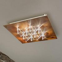 Effektfull LED-taklampe Cristalli, rust