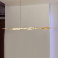 Escale Silk – LED-pendellampe med bladgull 120cm