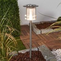 LED-solarlampe Kristian med ramme i rustfritt stål