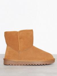 Flat - Camel Duffy Leather Warm Boots