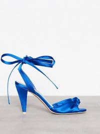 High Heel - Blå NLY Shoes Lace Up Bow Sandal