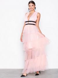 Maxikjole - Pink True Decadence Short Sleeve Frill Dress