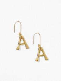 NLY Accessories Bamboo Letter Earrings