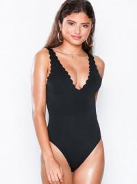 Missguided Scallop Deep Plunge Swimsuit