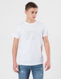 Perrelli Street Wear Jazier SS Tee Hvit T-shirt/Singlet för Gutt