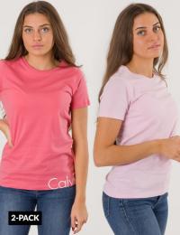 Calvin Klein, 2PK SS TEES, Rosa, T-shirt/Singlet för Jente, 12-14 år