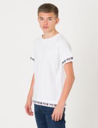 Perrelli Street Wear, SCOTT SS TEE, Hvit, T-shirt/Singlet för Gutt, 146-152