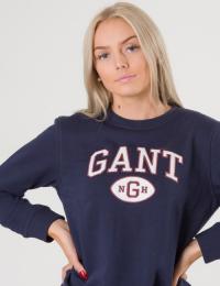 Gant, TB. GANT C-NECK SWEAT, Blå, Gensere/Cardigans för Jente, 158-164