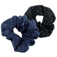 Everneed Scrunchie Package  Black And Navy With Gold Stars 2 Pieces 8450