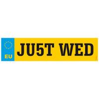 Bilskilt til bryllupsbil - Just Wed EU