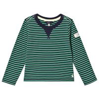 Joules Green and Navy Stripe Long Sleeve Tee 6 years