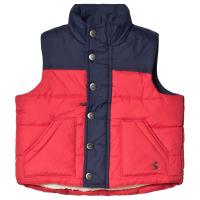 Joules Red Matchday Lined Padded Gilet 3 years