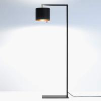 Designer-LED-gulvlampe Afra, svart-gull