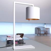 Designer-LED-bordlampe Afra, hvit-gull