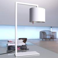 Designer-LED-bordlampe Afra, hvit-sølv