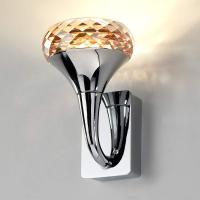 Krystalline designer-LED vegglampe Fairy amber