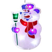 Vindussilhuett snømann med LED-belysning
