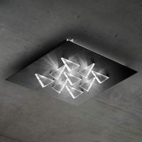 Strålende LED-taklampe Cristalli, svart