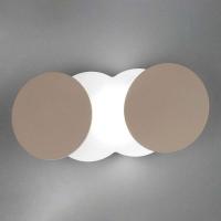 Foranderlig LED-vegglampe Nuvola, gråbrun