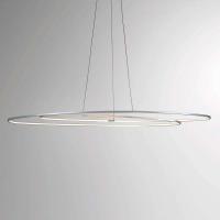 Oval LED-pendellampe Flair, aluminium