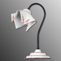 Keramisk bordlampe Zaffiro i landlig stil