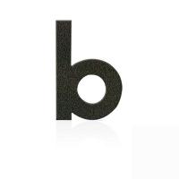 Gatenummerskilt rustfritt stål bokstaven b mokkabr