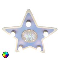 Taklampe Happy Star med fargerike LEDer
