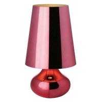Nattbordslampe Cindy med LED, metallisk rosa