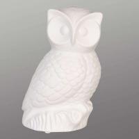 I hvit keramikk - bordlampe Owli