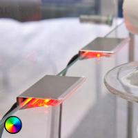 RGB-LED-klips for glassplatebelysing 2-pakning