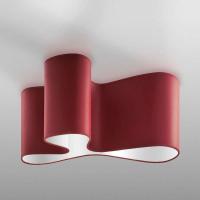 Attraktiv designtaklampe Mugello, rød/hvit