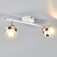 Trendy taklampe Play med LED, med fotball-mønster