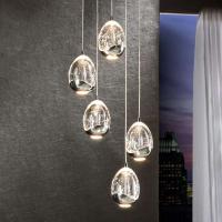 Rocio LED-pendellampe av krom med 5 lyskilder