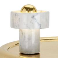 Stone Table - bordlampe i hvit marmor