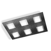 GROSSMANN Basic LED-taklampe, firkantet grå