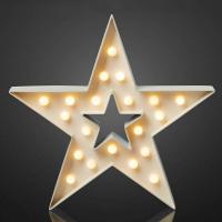 Hvit LED-dekorasjonslampe Stjerne
