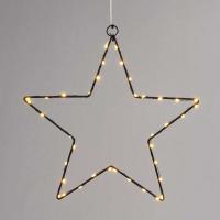 Svart LED-dekorstjerne Liva Star, 30 cm