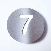 Husnummer Round av rustfritt stål - 7