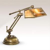 Klassisk Galleria bordlampe i ambra og messing