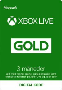 Xbox Live 3-måneders Gold-medlemskap (Digital kode)