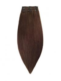 Hair Extensions - Chocolate Brown Rapunzel Of Sweden 50 cm Clip-on set Original 3 pieces