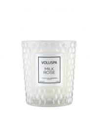 Duftlys - Milk Rose Voluspa Boxed Textured Glass Candle