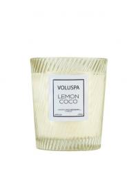 Duftlys - Lemon Coco Voluspa Boxed Textured Glass Candle
