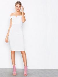 Figurnære kjole - White Ax Paris Bardot Midi Dress