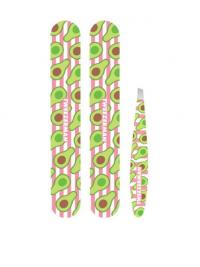 Redskap & Tilbehør - Avocado Tweezerman Avocado Duo Set Slant Tweezer & Nailfile