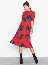 Loose-fit dresses - Mørk Rød Jacqueline de Yong Jdysofi S/S Dress Wvn Exp