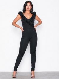 Jumpsuits - Svart NLY One Frill Neck Jumpsuit