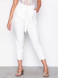 Bukser - White New Look Paperbag Waist Trousers