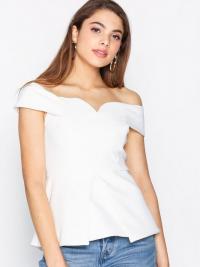 Singlet - Ivory River Island SS Structured Bardot Top