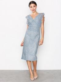 Figurnære kjole - Dusty Blue Little Mistress Lace Plated Dress